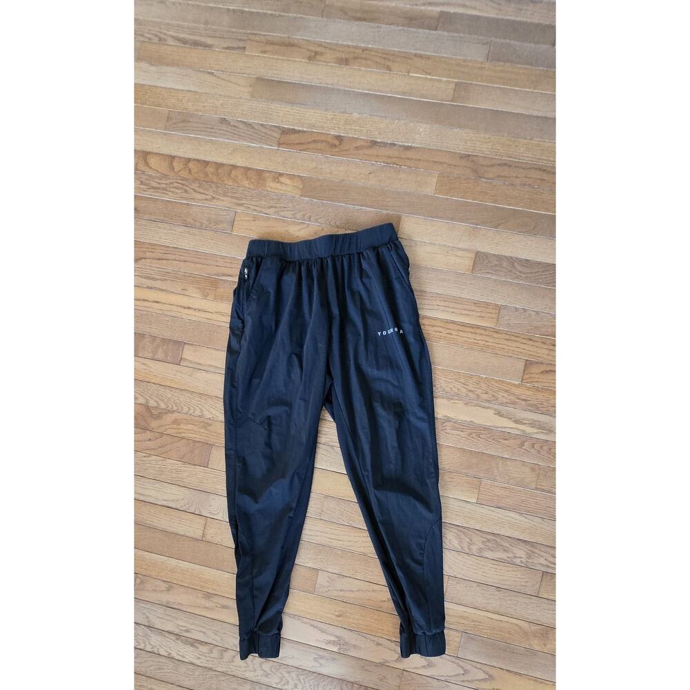YoungLA men's Size Medium Black training joggers Pull On Athleisure Pants